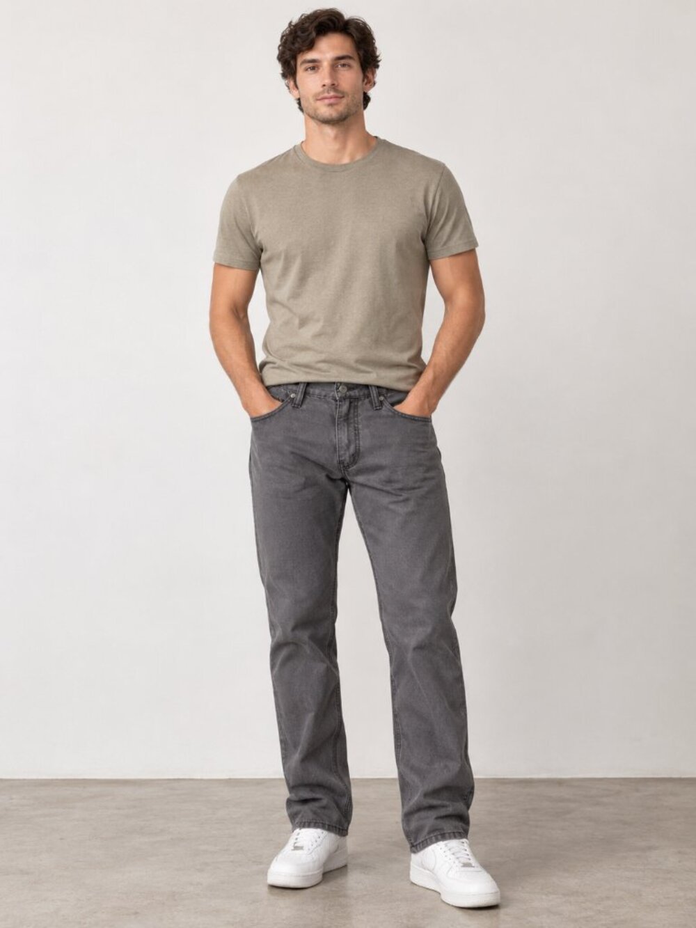 Levi’s 514 Men’s Gray Straight Leg Jeans W34 L34 100% Cotton